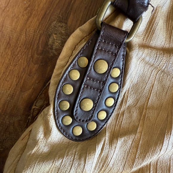 Genuine Leather Camel Large Tote Purse - Picture 3 of 8